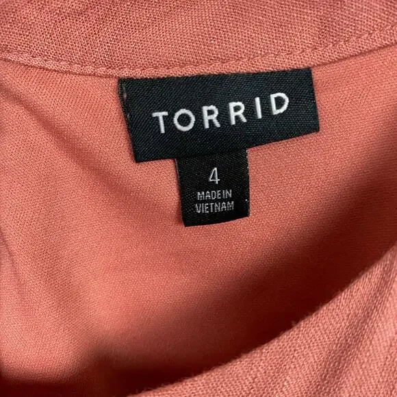 Torrid Beige Desert Sand Woven Tiered Mini Dress Sz.4 - Picture 9 of 16